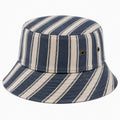 Chapeau bob taille unique en coton bleu marine et écru à rayures pour usage quotidien