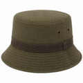 Chapeau bob taille unique en toile vert olive style utilitaire