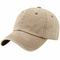 Casquette taille unique en tissu beige à visière courbée style décontracté