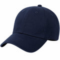 Casquette taille unique en tissu sergé bleu marine pour usage quotidien - visière incurvée