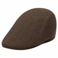 Casquette plate taille unique en tissu brun style classique