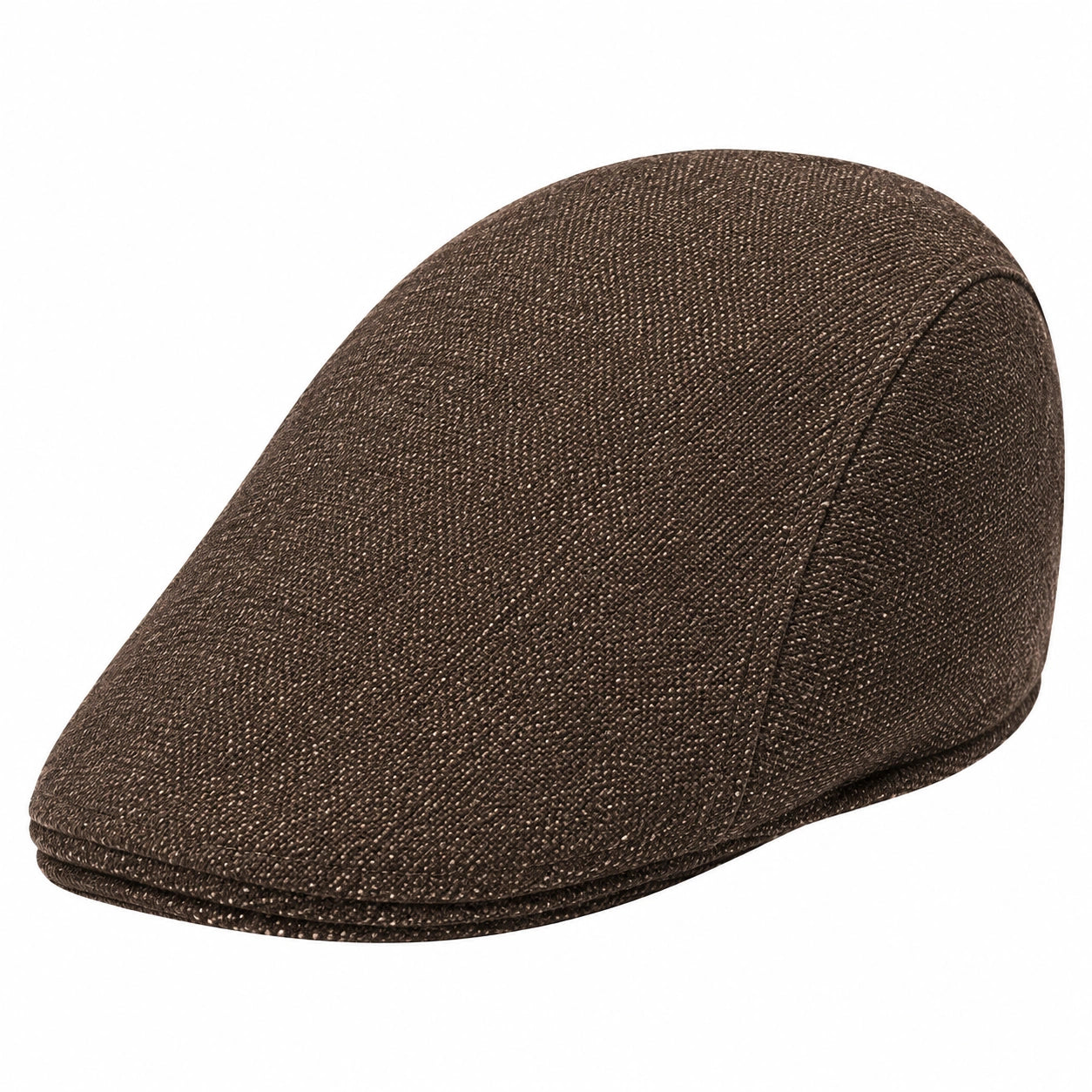 Casquette plate taille unique en tissu brun style classique
