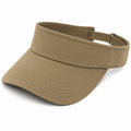 Visière taille unique en tissu kaki réglable pour protection solaire