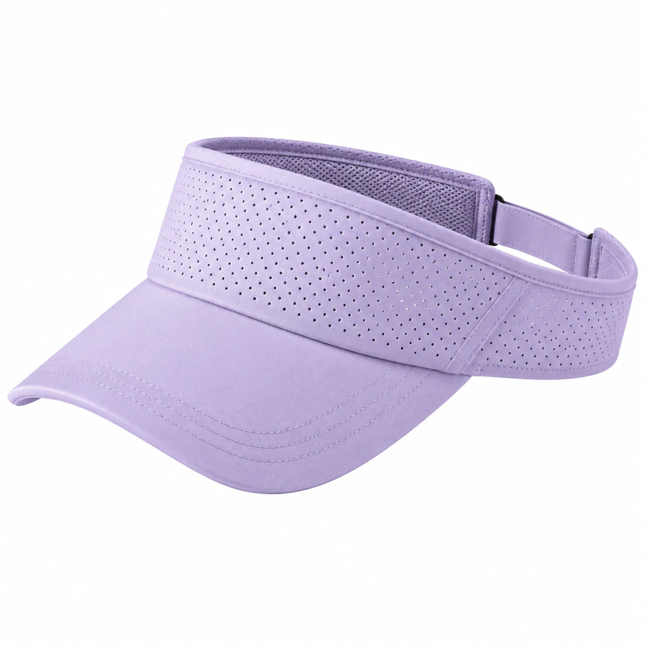 Visière de sport taille unique en tissu synthétique lilas ajustable respirante